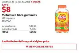 Costco Metamucil fibre gummies offer