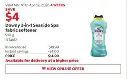 Costco Downy 2-in-1 Seaside Spa fabric softener offer