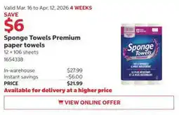 Costco Sponge Towels Premium paper towels offer