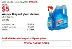 Costco Windex Original glass cleaner offer