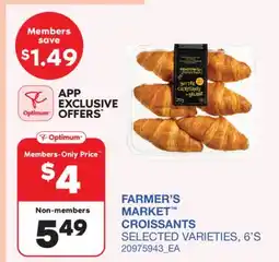 Wholesale Club FARMER'S MARKET CROISSANTS, 6'S offer