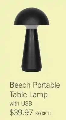 The Brick Beech Portable Table Lamp with USB offer
