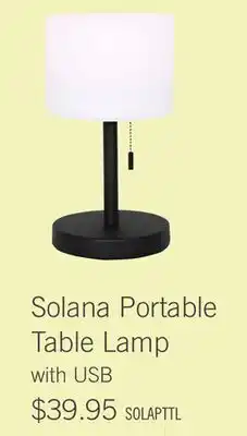 The Brick Solana Portable Table Lamp with USB offer