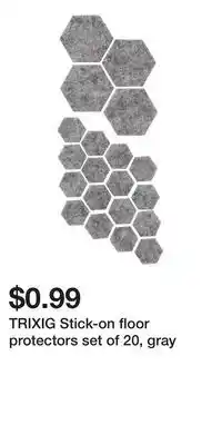 IKEA TRIXIG Stick-on floor protectors set of 20, gray offer