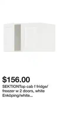 IKEA SEKTIONTop cab f fridge/freezer w 2 doors, white Enköping/white wood effect offer