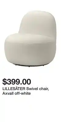 IKEA LILLESÄTER Swivel chair, Axvall off-white offer