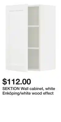IKEA SEKTION Wall cabinet, white Enköping/white wood effect offer