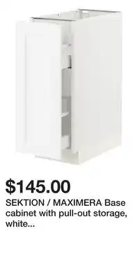 IKEA SEKTION / MAXIMERA Base cabinet with pull-out storage, white Enköping/white wood effect offer