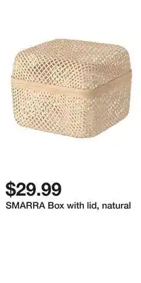 IKEA SMARRA Box with lid, natural offer