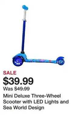 TSC Stores Mini Deluxe Three-Wheel Scooter with LED Lights and Sea World Design offer