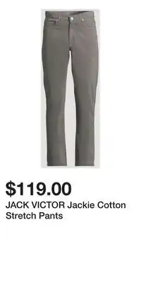 Holt Renfrew JACK VICTOR Jackie Cotton Stretch Pants offer