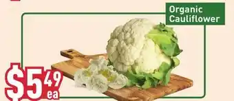 Healthy Planet Organic Cauliflower offer