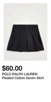 Holt Renfrew POLO RALPH LAUREN Pleated Cotton Denim Skirt offer