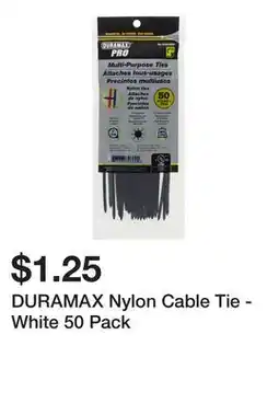 Dollarama DURAMAX Nylon Cable Tie - White offer