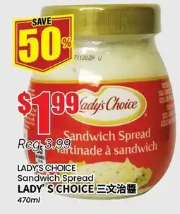 Btrust Supermarket LADY'S CHOICE Sandwich Spread offer