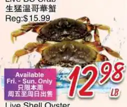 Foody Mart Live BC Crab offer