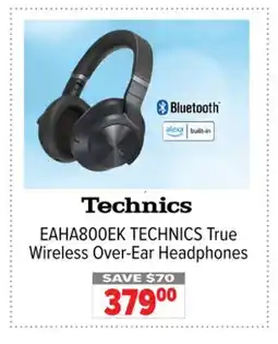 2001 Audio Video EAHA800EK TECHNICS True Wireless Over-Ear Headphones offer