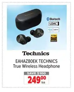 2001 Audio Video EAHAZ80EK TECHNICS True Wireless Headphone offer