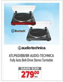 2001 Audio Video ATLP60XBB/BR AUDIO-TECHNICA Fully Auto Belt-Drive Stereo Turntable offer