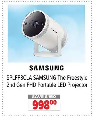 2001 Audio Video SPLFF3CLA SAMSUNG The Freestyle 2nd Gen FHD Portable LED Projector offer