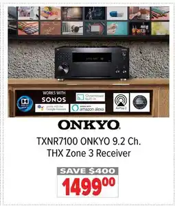 2001 Audio Video TXNR7100 ONKYO 9.2 Ch. THX Zone 3 Receiver offer