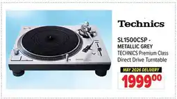 2001 Audio Video SL1500CSP - METALLIC GREY TECHNICS Premium Class Direct Drive Turntable offer