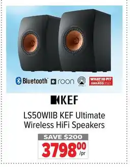 2001 Audio Video LS50WIIB KEF Ultimate Wireless HiFi Speakers offer