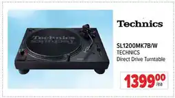 2001 Audio Video SL1200MK7B/W TECHNICS Direct Drive Turntable offer