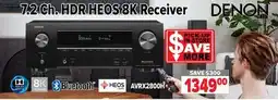 2001 Audio Video AVRX2800H DENON 7.2 Ch. HDR HEOS 8K Receiver offer