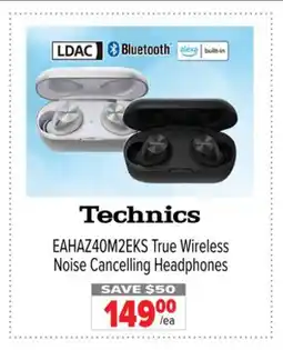 2001 Audio Video EAHAZ40M2EKS Technics True Wireless Noise Cancelling Headphones offer