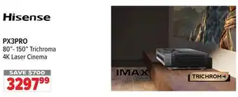 2001 Audio Video PX3PRO Hisense 80- 150 Trichroma 4K Laser Cinema offer