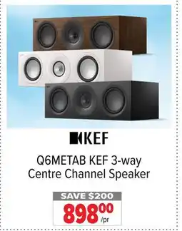 2001 Audio Video Q6METAB KEF 3-way Centre Channel Speaker offer