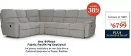 La Z Boy Ava 4-Piece Fabric Reclining Sectional offer