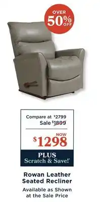 La Z Boy Rowan Leather Seated Recliner offer