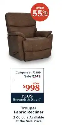 La Z Boy Trouper Fabric Recliner offer