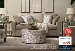 La Z Boy Piper Fabric Stationary Sofa offer