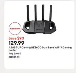 Staples ASUS TUF Gaming BE3600 Dual Band WiFi 7 Gaming Router offer