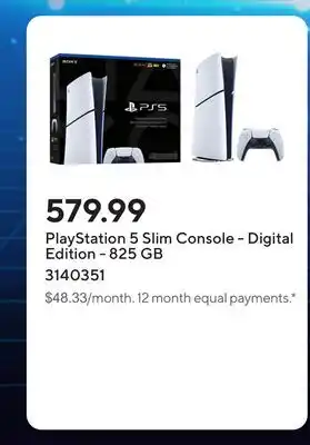 Staples PlayStation 5 Slim Console - Digital Edition - 825 GB offer