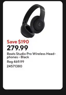 Staples Beats Studio Pro Wireless Headphones - Black offer