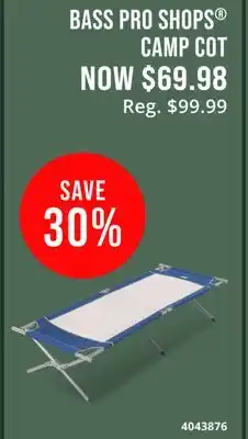 Cabela's BASS PRO SHOPS CAMP COT offer