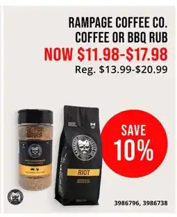 Cabela's RAMPAGE COFFEE CO. COFFEE OR BBQ RUB offer