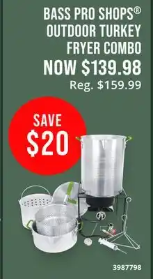 Cabela's BASS PRO SHOPS OUTDOOR TURKEY FRYER COMBO offer