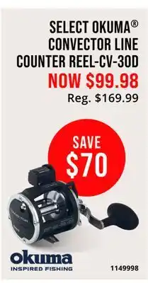 Cabela's SELECT OKUMA CONVECTOR LINE COUNTER REEL-CV-30D offer