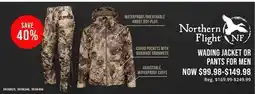Cabela's Northern Flight WADING JACKET OR PANTS FOR MEN offer