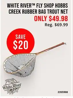 Cabela's WHITE RIVER FLY SHOP HOBBS CREEK RUBBER BAG TROUT NET offer