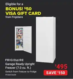 Visions Electronics Frigidaire Garage Ready Upright Freezer offer
