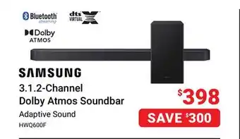 Visions Electronics Samsung 3.1. 2-Channel Dolby Atmos Soundbar offer