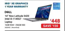 Visions Electronics Dell 14 New Latitude 5420 Intel i5-1145G7 Laptop offer