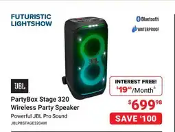 Visions Electronics JBL PartyBox Stage 320 Wireless Party Speaker offer