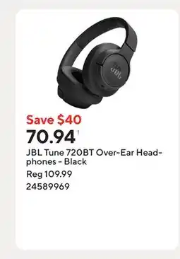 Staples JBL Tune 720BT Over-Ear Headphones - Black offer